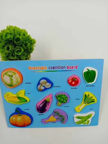 Wooden Cognitive board Vegetable - EKT2643