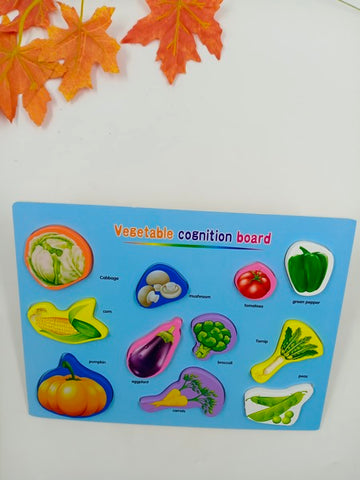 Wooden Cognitive board Vegetable - EKT2643