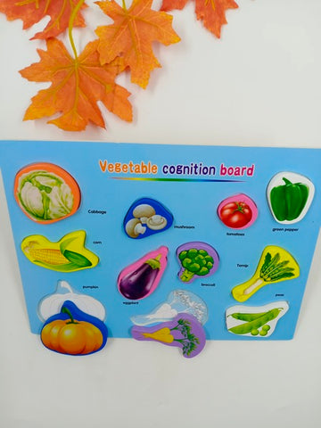 Wooden Cognitive board Vegetable - EKT2643