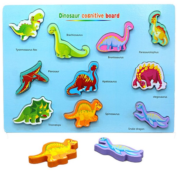 Wooden Cognitive board Dinosaur - EKT2644