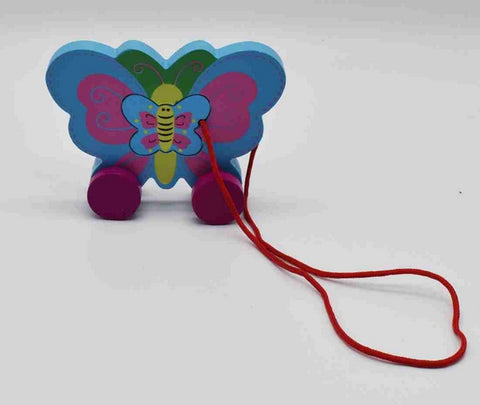 Wooden 2 in 1 pullalong  Butterfly - EKT2659