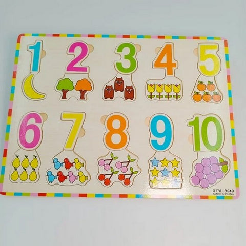 Wooden 1 to 10 counting board - EKT2666