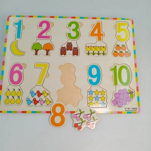 Wooden 1 to 10 counting board - EKT2666