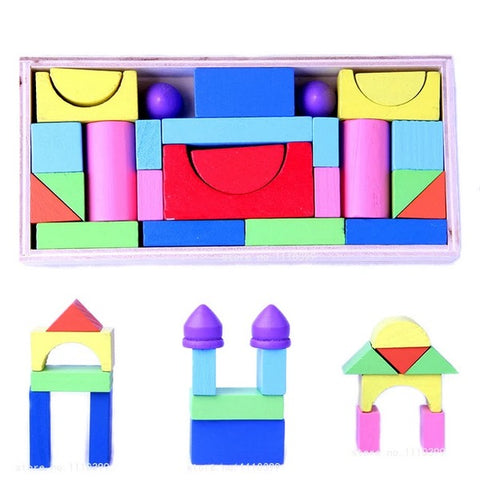 Wooden color blocks 26 pcs - EKT2671