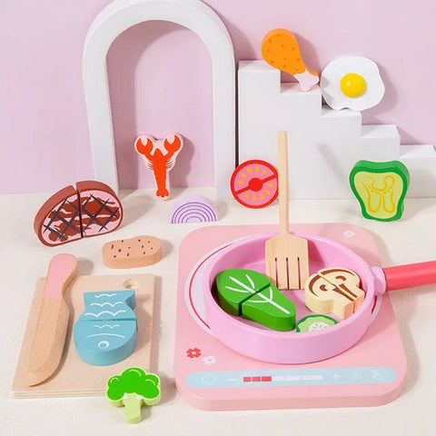 Wooden Creative kitchen set Pretend play - EKT2673