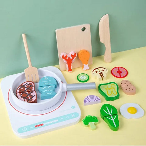 Wooden Creative kitchen set Pretend play - EKT2673