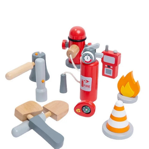 Wooden firefighter suit simulation toy - EKT2674