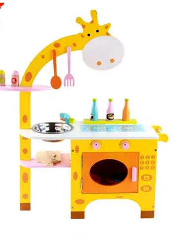 Wooden giraffe Kitchen set - EKT2675