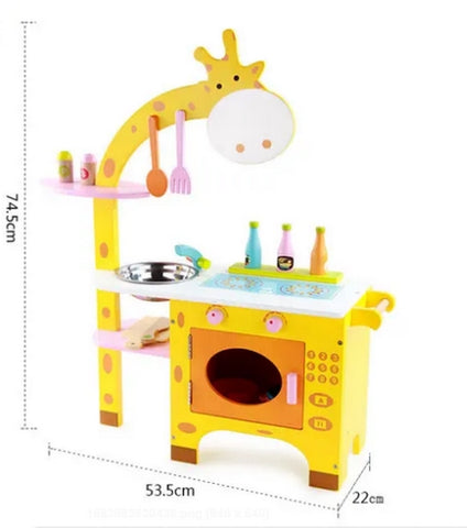 Wooden giraffe Kitchen set - EKT2675