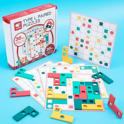 Interactive Type L Paired Puzzle Set for Kids | Enhances Focus & Logic Skills