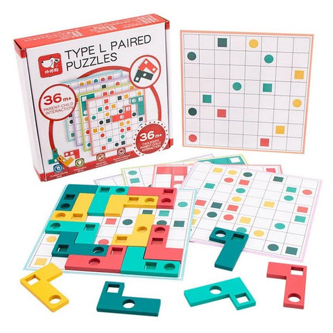 Interactive Type L Paired Puzzle Set for Kids | Enhances Focus & Logic Skills