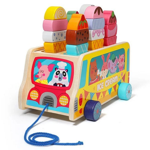 Wooden Ice cream cart toys - EKT2694