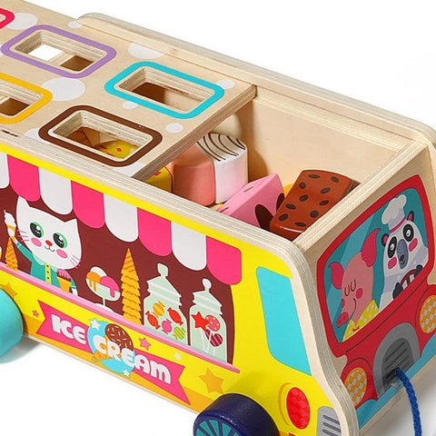 Wooden Ice cream cart toys - EKT2694