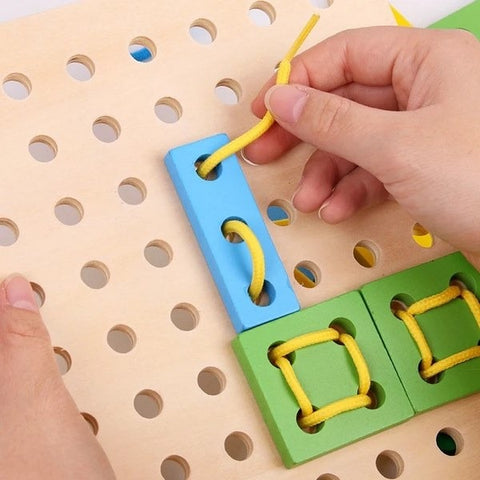 Wooden shapes lacing and pattern forming - EKT2701
