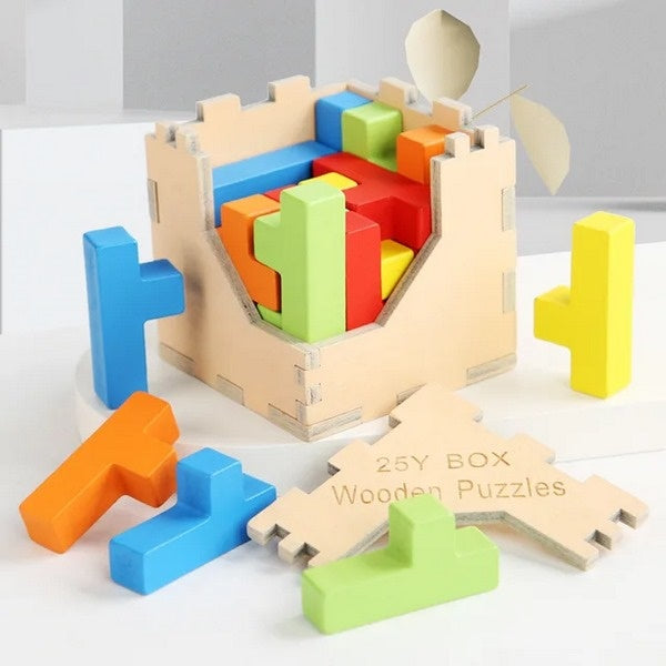 Wooden puzzles 25y box  - EKT2705