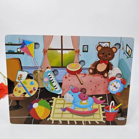 Wooden 2pc puzzle board kids play things - EKT2726