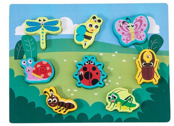 Wooden magnet and lacing board insect - EKT2755