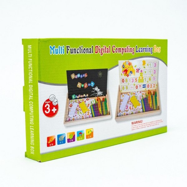 Wooden multi functional digital computing learning box - EKT2771