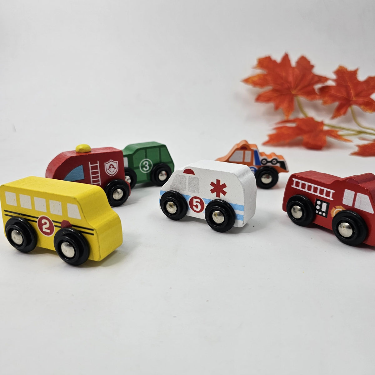 Wooden 6 in 1 cars - EKT2772