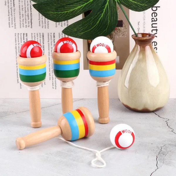 Wooden Mini Cup and Ball Toy | Builds Motor Skills (One Piece Shipped)