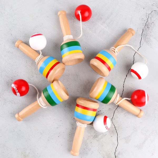 Wooden Mini Cup and Ball Toy | Builds Motor Skills (One Piece Shipped)