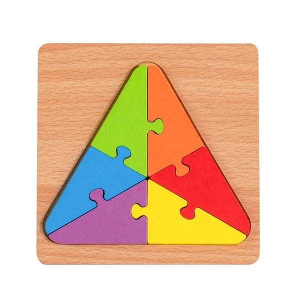 Color Wooden Block Puzzle Triangle - EKT2799