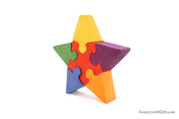 Color Wooden Block Puzzle Star Design 2 - EKT2800