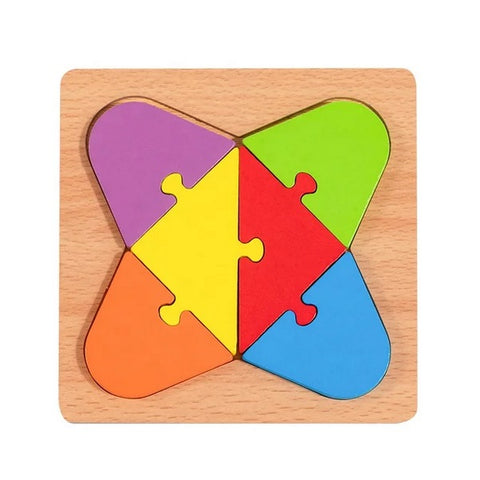 Color Wooden Block Puzzle Star Design 3 - EKT2804