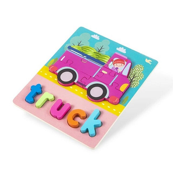 Wooden Jigsaw Puzzle Truck - EKT2821