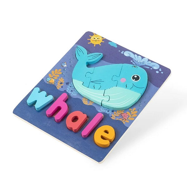 Wooden Jigsaw Puzzle Whale - EKT2823