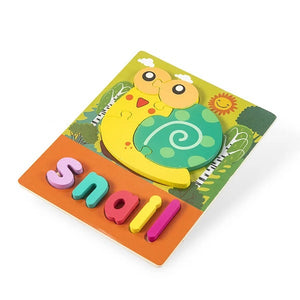 Wooden Jigsaw Puzzle Snail - EKT2826