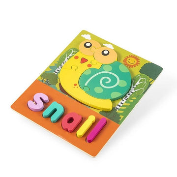 Wooden Jigsaw Puzzle Snail - EKT2826