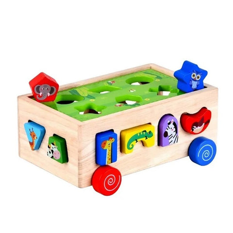 wooden animal shape matching car - EKT2838