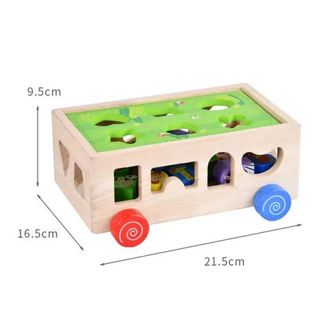 wooden animal shape matching car - EKT2838