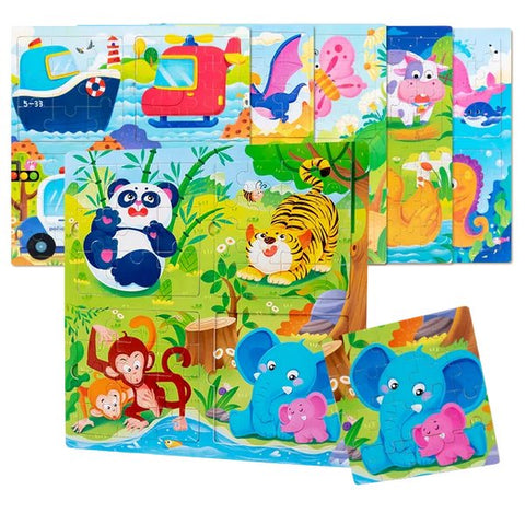 wooden 4in1 jigsaw puzzle 1pc random design will be shipped - EKT2840