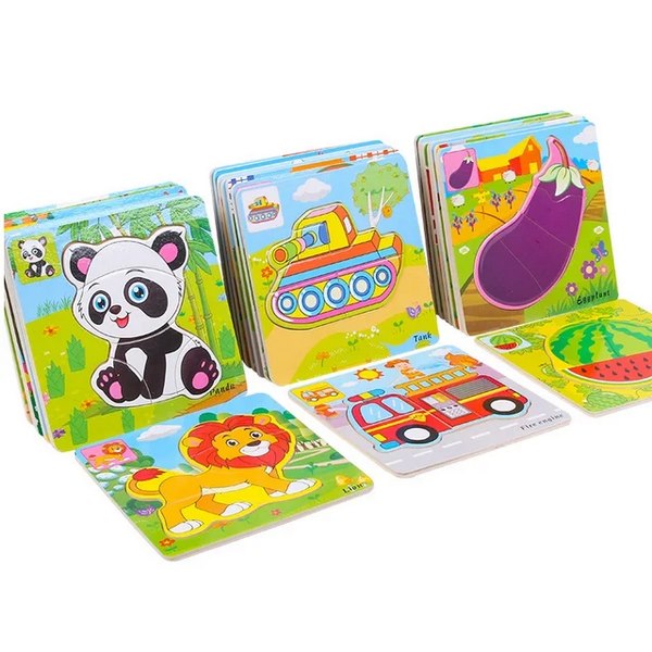 Puzzles Random Design Wooden Jigsaw Puzzles for Kids 1 pc random design will be shipped - EK ...
