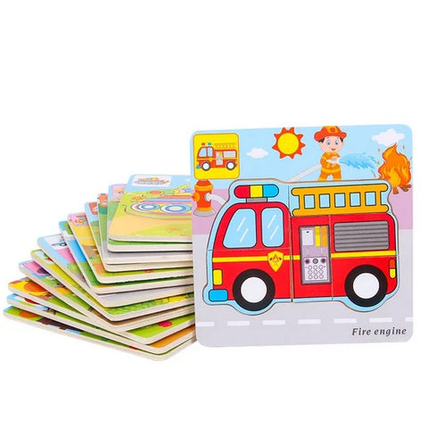 Wooden Jigsaw Puzzles for Kids 1 pc random design will be shipped - EKT2842