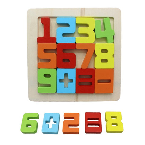 Wooden Chunky Puzzles Numbers - EKT2865