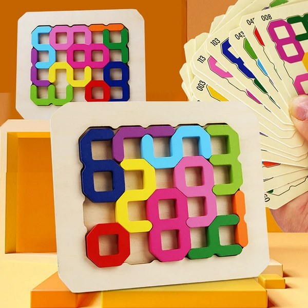 Wooden Number Blocks 2 Vs 2 Game - EKT2876