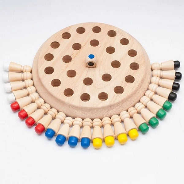 Wooden Colour Memory Chess Inteligence Game M - EKT2904