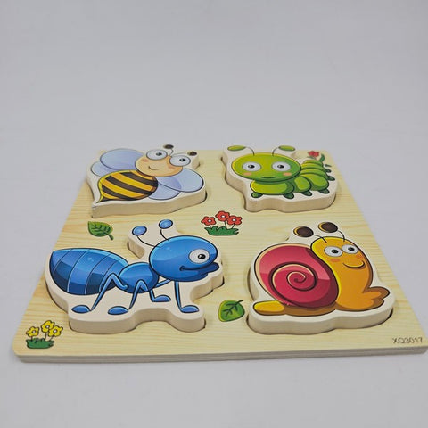 Wooden 4 In 1 Puzzles Insect  - EKT2963