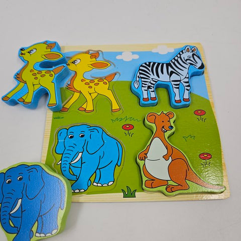 Wooden 4 In 1 Puzzle Wild  - EKT2964