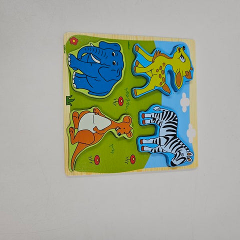 Wooden 4 In 1 Puzzle Wild  - EKT2964