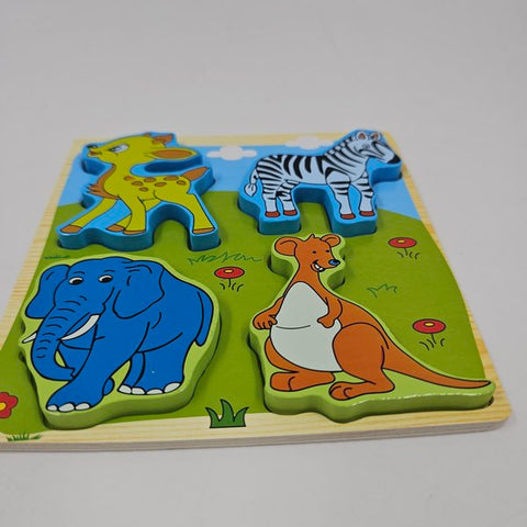 Wooden 4 In 1 Puzzle Wild  - EKT2964