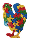 Wooden Alphabet And Number Chuncky Jigsaw Puzzle Hen - EKT2985