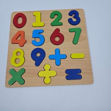 Wooden Puzzle 0 To 9 Numbers And Shapes - EKT2988