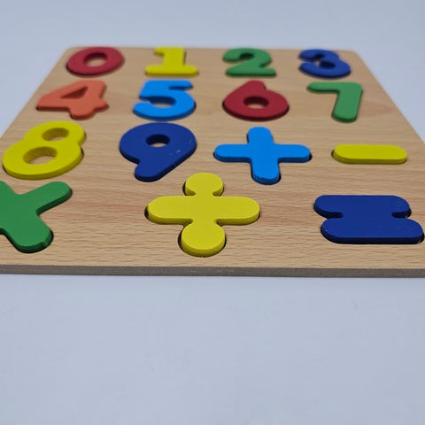 Wooden Puzzle 0 To 9 Numbers And Shapes - EKT2988