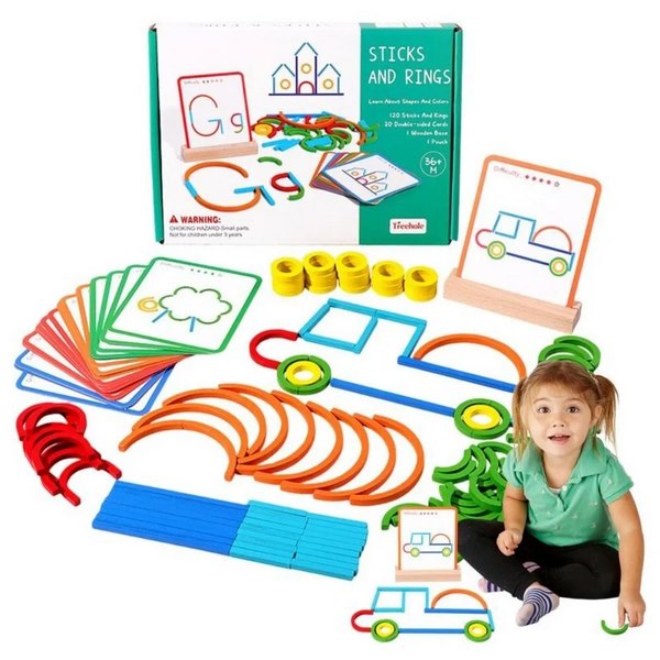 Wooden Sticks And Rings Game - EKT2995