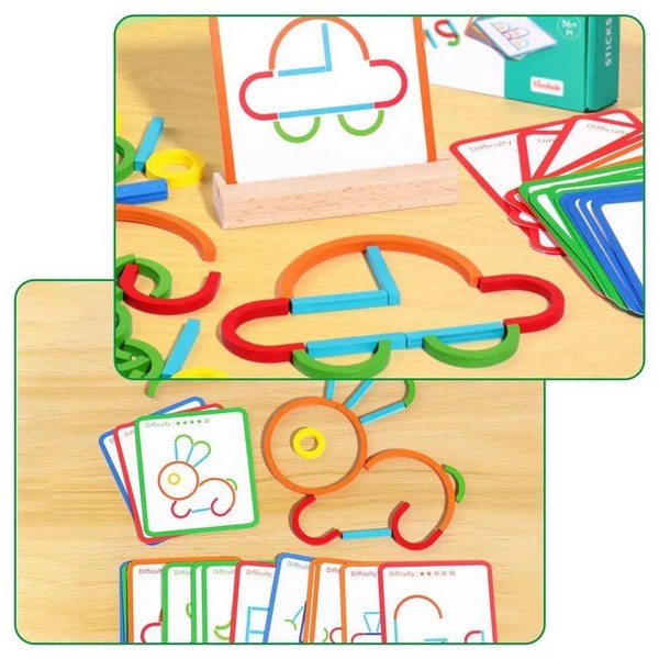 Wooden Sticks And Rings Game - EKT2995