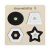 Wooden Shape Board Design B Black And White - EKT3007
